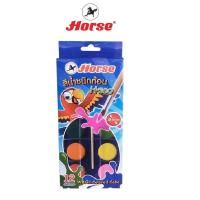 ราคา HORSE (ตราม้า) สีน้ำ ชุด12สี ชนิดก้อน กล่องพลาสติก H-300 ตราม้า จำนวน 1 กล่อง (3429067405)