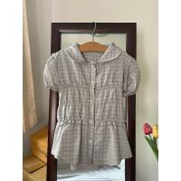 ราคา เสื้อลายสก็อตผูกโบว์ด้านหลัง (40517932061)