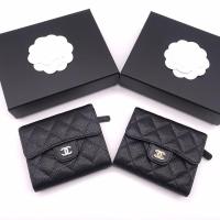 ราคา ของแท้100% ราคาถูก New Chanel trifold wallet cavier (4639836835)