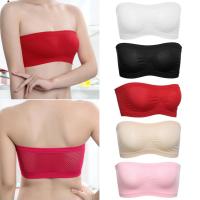 ราคา เกาะอกแบบสวม ผ้ายืดหยุ่นดี ไม่มีเสริมฟองน้ำ ใส่ง่าย Chest Wrap Crop Tube Top Bra Strapless Breathable Stretch Underwear (6119633009)