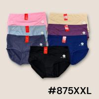 ราคา #875XXL# กางเกงในผู้หญิงไซค์ใหญ่ รุ่นขอบพับ ปุ้มลายดอกไม้ เนื้อผ้านิ่ม เอว 26-36 นิ้ว (26238953390)