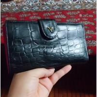 ราคา กระเป๋าสตางค์หนังแท้ทรงกลาง กระเป๋าใส่บัตร Valentino rudy ใหม่เอี่ยม ขนาด 17x10 (53700155247)