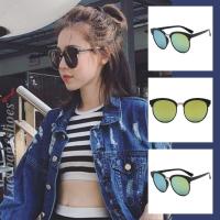 ราคา แว่นตากันแดด กันลม แว่นตาแฟชั่น กรอบแว่นทรง cateye เลนส์ปรอทสีทอง (29774971712)