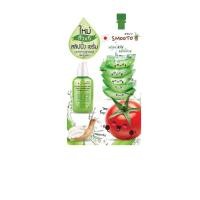 ราคา 1ซอง Smooto Tomato Aloe Snail White & Acne Sleeping Serum 10ml. (22767391525)