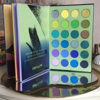 ราคา ️ พาเลทอายแชโดว์เคลือบความงามสําหรับช่างแต่งหน้าที่มีสีสันสีฟ้า-สีเขียวจานขนาดใหญ่ชุดเต็มเวทีแต่งหน้าอายแชโดว์หนังสือ11-22 (49601962237)