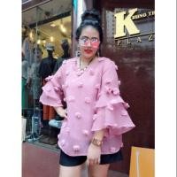 ราคา เสื้อสาวอวบแขนระบาย​ ติดขนฟรุ้งฟริ้ง (1784124047)