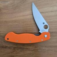 ราคา RARE! มีดพับ Spyderco Military Orange C36GPOR ด้ามจับ G-10 Discontinued (43519735123)