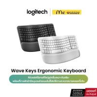 ราคา Logitech Wave Keys wireless ergonomic keyboard (แป้นพิมพ์ TH/EN สีดำ)- 1 YEAR (24969024129)