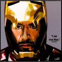 ราคา (BX) Im_Tony Stark: I Am Iron Man (สีเทา) Pop Art (10X10) (20189184725)