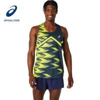 ราคา ASICS Men LIGHT GRAPHIC SINGLET สี French Blue/Safety Yellow (44128029531)