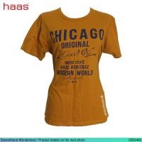 ราคา USED Haas - Yellow Letter T-Shirt | เสื้อยืดสีเหลือง สีน้ำเงิน ลายกราฟิก แขนสั้น คอกลม สาวอวบ แท้ มือสอง (26252953089)