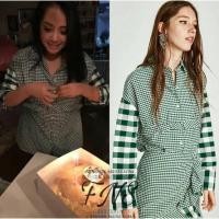 ราคา ZARA เสื้อเชิ้ตลายสก็อตสีเขียวซาร่า (25178297914)