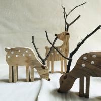 ราคา ตุ๊กตาไม้สำหรับตกแต่งรูปกวาง ไม้สักแท้ ประดับโต๊ะอาหาร (21146711840)