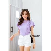 ราคา เสื้อยืด Gi-ants shop แต่ฝระบายแขนกระดิ่ง (สีขาว) (11427358938)