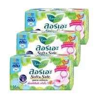 ราคา [ทั้งหมด 3 ห่อ] ลอรีเอะ ผ้าอนามัย ซอฟท์แอนด์เซฟ สลิม 16 ชิ้น LAURIER SOFT SAFE SLIM WING 16 PCS. (2616216304)