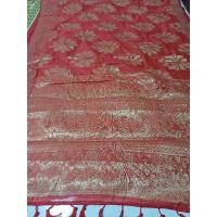 ราคา พร้อมส่ง ผ้าส่าหรีสีแดง saree นำเข้าจากอินเดีย (23484573422)