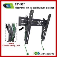 ราคา ชุดเต็ม KALOC 32"-55" CLICK-IN SPRING LOCK FLAT PANEL TILT LED LCD PLASMA TV WALL MOUNT BRACKET (E2-T) (54603632329)