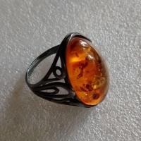 ราคา แหวนเงินแท้ พร้อมอำพัน มือสองตามรูปสภาพสวย (24993519019)