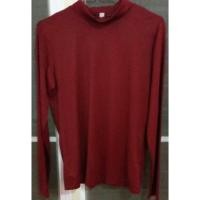 ราคา เสื้อคอปีน คอเต่า สีแดงเลือดหมู UNIQLO (1016713744)