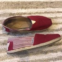 ราคา รองเท้า toms สีแดง uk6 us4 23cm สภาพดีมาก (1979296848)