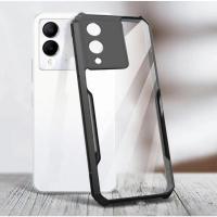 ราคา เคสขอบนิ่มหลังใสแข็ง Case Vivo Y17S เคสขอบดำหลังแข็ง เคสกันกระแทกหลังใส PC+TPU พร้อมส่ง (24151208484)