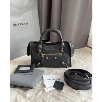 ราคา Balenciaga mini city สีเทาเข้ม/ทอง stamp D สวยกริบ (23638525482)