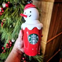 ราคา ​Starbucks Snowman with Silicone Lid Mug 12oz Christmas Collection 2021 แก้ว​ สตาร์บัคส์​ ของขวัญ​ ของขวัญจับสลาก​ (14808664865)