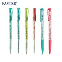 ราคา FASTER (ฟาสเตอร์) ปากกาลูกลื่นบอสซั่ม ดีไซน์ ปากกาแบบกด 0.38 มม. รหัส CX914 ราคาต่อด้าม (41204275686)