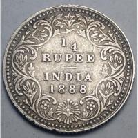 ราคา ปี 1888, เหรียญ 1/4 Rupee, ประเทศอินเดีย ยุคอาณานิคมอังกฤษ (British India), เนื้อเงิน, Queen Victoria (4475476946)