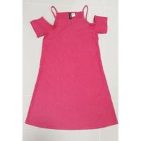 ราคา ส่งฟรี!!! งานป้ายมือ1 มินิเดรส สายเดี่ยวปาดไหล่สีชมพู (1443153080)