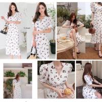 ราคา เดรสยาวลายเชอรี่ งานป้าย (2287039329)