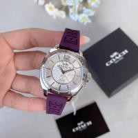 ราคา นาฬิกา Coach Ladies Boyfriend สายซิลิโคนสีม่วง หน้าปัดสีเงิน 14503144 ขนาดหน้าปัด 34mm. (44704146556)