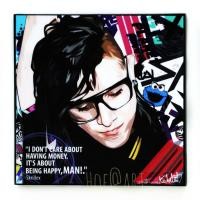 ราคา Skrillex #2 สกริลเลกซ์ DJ producer ดีเจ EDM เพลง Music ดนตรี รูปภาพ​ติด​ผนัง​ pop art ของขวัญ​ แต่งบ้าน รูปภาพ งานกราฟิก (7252165385)