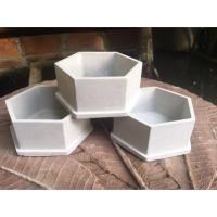 ราคา กระถางปูนเปลือย ปลูกแคคตัส ทรง 6 เหลี่ยม แบบมีขอบล่าง (4514840414)