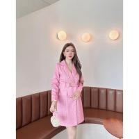 ราคา เดรสสูท ชุดสูท เดรสกระโปรงทรงสูท สีชมพู ใส่ทำงาน ชุดทำงาน พร้อมส่ง (15698104794)