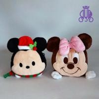 ราคา GANTUNGAN พวงกุญแจกระเป๋าสตางค์การ์ดตัวละคร Mickey Mouse & Minnie Mouse (55703298592)