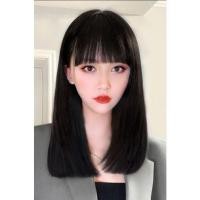 ราคา วิกผม วิกผมแสกกลางหน้าม้าซีทรูยาวประมาณเนินนม วิกผมผู้หญิง วิกผมสไตล์สาวเกาหลี ผมปลอมไหมแท้ 100% (4251789703)