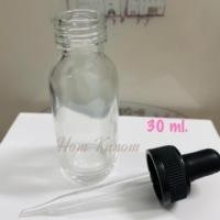 ราคา พร้อมส่ง ขวดแก้วใส ดรอปเปอร์ หัวบีบหยด ขนาด 30 ml. (7231274361)