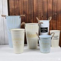 ราคา กระถางดอกไม้ กระป๋องสังกะสี ถัง มีหูจับ เชือก สไตล์วินเทจ Vintage (27078762137)