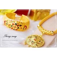 ราคา เซตสร้อย+สร้อยข้อมือลงยาสุโขทัย งานหุ้มทองคำแท้ 5 ไมครอน (2881958460)