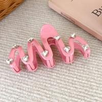 ราคา Korean Version Fashion Rhinestone Hairpin Dopamine Hair Claw Clip Wavy Hairpin Women (29584397948)