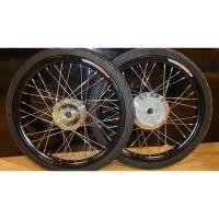 ราคา ชุดล้อดำ YOKO ขอบเรียบ 1.40x17 ใส่ดุมกลึงเงาWAVE110I-2009-2018 ยางนอก+ยางในเบอร์ 2.00-17 พร้อมใส่ (27289608895)