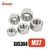 ราคา หัวน๊อตสแตนเลส หัวน็อตสแตนเลส หัวน๊อต หัวน็อต Stainless Steel 304 SUS304 สแตนเลส M27 เกลียว 3.00 mm. (1 ตัว) (26262204816)