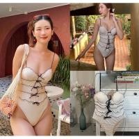 ราคา [พร้อมส่ง]Sanda Onepiece~ชุดว่ายน้ำวันพีช วันพีชสีครีมขาวแต่งโบว์หน้า✨ (28605418919)