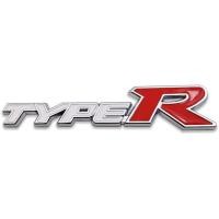 ราคา Chrome Metal Type-R โลโก้สัญลักษณ์รถยนต์ Premium 3D Racing Sport Badge Turbo สติกเกอร์ Power Decal (สีขาวและสีแดง) (58055114503)