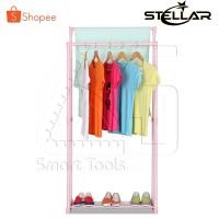 ราคา [ลดพิเศษ] InnHome ราวแขวนผ้า ราวตากผ้าบาร์คู่ ราวแขวนผ้าอเนกประสงค์ ราวตากผ้า แข็งแรง ทนทาน ราวแขวนเสื้อผ้า รุ่น L201 (26934574958)