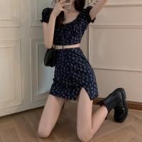 ราคา ชุดสองชิ้น แยกกระโปรงลายดอก เสื้อเชิ้ตแขนสั้นพัฟ ผอมเพรียว แฟชั่น เก๋ไก๋และเซ็กซี่ (16979749441)