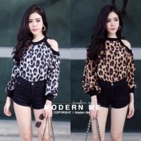 ราคา เสื้อลายเสือ ปาดไหล่ (1886413799)