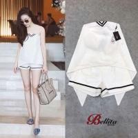 ราคา Set เสื้อเกาะอก + กางเกงขาสั้น งานป้าย xs S M L (2688481861)