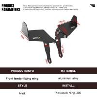 ราคา Motorcycle Front fender fixed Wing For KAWASAKI Ninja300 Ninja250 EX300 EX250 Z300 7250 2013-2017 a (54103332592)